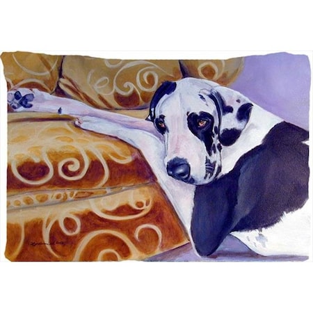 Carolines Treasures Carolines Treasures 7162PILLOWCASE 20.5 x 30 in. Harlequin Natural Great Dane Moisture Wicking Fabric Standard Pillowcase 7162PILLOWCASE